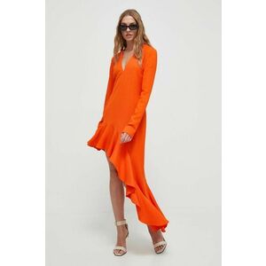 Moschino Jeans rochie culoarea portocaliu, maxi, drept imagine