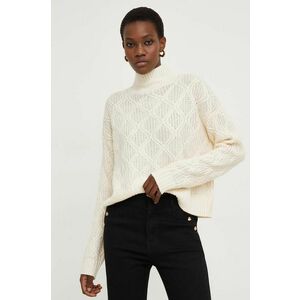 Answear Lab pulover femei, culoarea bej, light, cu turtleneck imagine