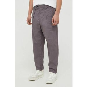 G-Star Raw pantaloni de bumbac culoarea violet, drept imagine
