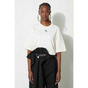 adidas Originals tricou din bumbac femei, culoarea bej imagine