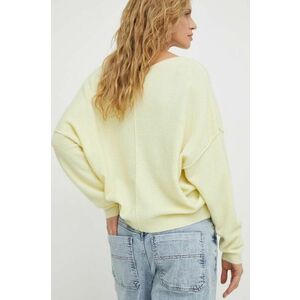 American Vintage pulover din amestec de lana femei, culoarea galben, light imagine
