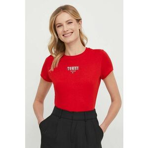 Tommy Jeans tricou femei, culoarea roșu DW0DW17839 imagine