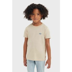 Levi's tricou de bumbac pentru copii culoarea bej, neted imagine
