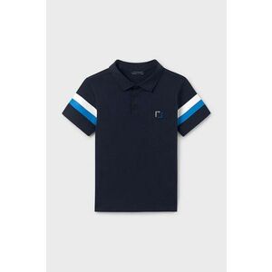 Mayoral tricouri polo din bumbac pentru copii culoarea albastru marin imagine