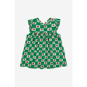 Bobo Choses rochie din bumbac pentru copii culoarea verde, mini, evazati imagine