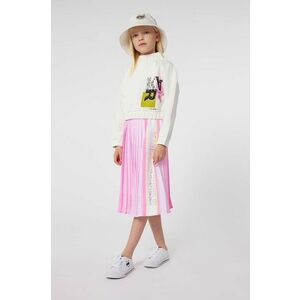 Karl Lagerfeld bluza copii culoarea bej, cu imprimeu imagine
