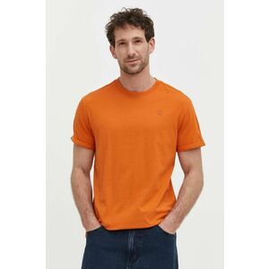 G-Star Raw tricou din bumbac barbati, culoarea portocaliu, neted imagine