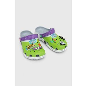 Crocs papuci Toy Story Buzz Classic Clog femei, culoarea verde, 209545 imagine