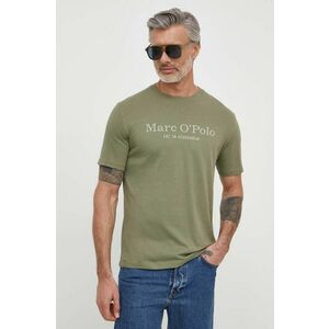 Marc O'Polo tricou din bumbac barbati, culoarea verde, cu imprimeu imagine