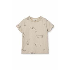 Liewood tricou de bumbac pentru copii Apia Printed Shortsleeve T-shirt culoarea bej, cu imprimeu imagine