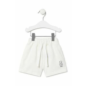 Tous pantaloni scurți din bumbac pentru bebeluși culoarea alb, neted imagine