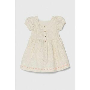 zippy rochie din bumbac pentru bebeluși culoarea bej, mini, evazati imagine