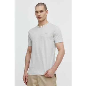Abercrombie & Fitch tricou din bumbac barbati, culoarea gri, melanj imagine