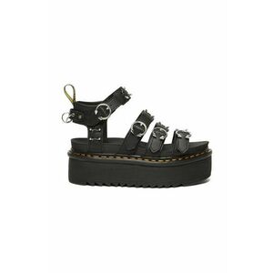 Dr. Martens sandale de piele Blaire Quad Hardware femei, culoarea negru, cu platforma, DM31533001 imagine