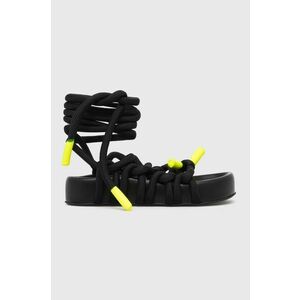 AGL sandale Jane Laces femei, culoarea negru, cu platforma, D685010PGKE7621013 imagine