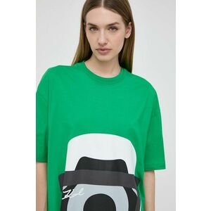 Karl Lagerfeld tricou din bumbac x Darcel Disappoints femei, culoarea verde imagine