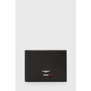 Aeronautica Militare portofel de piele barbati, culoarea maro imagine