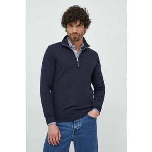 Gant pulover de bumbac culoarea albastru marin, light, cu turtleneck imagine