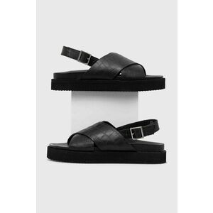 Answear Lab sandale de piele femei, culoarea negru, cu platforma imagine
