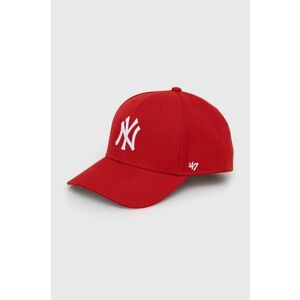 47brand șapcă de baseball pentru copii MLB New York Yankees culoarea rosu, cu imprimeu, BMVP17WBV imagine