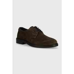 Gant pantofi de piele intoarsa Bidford barbati, culoarea maro, 28633462.G462 imagine