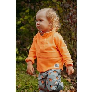 Jack Wolfskin bluza copii SMILEYWORLD MIDLAYER culoarea portocaliu, neted imagine
