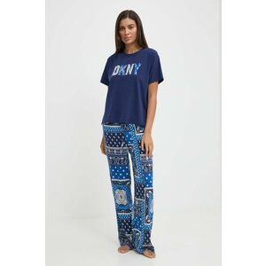 Dkny pijama femei, culoarea albastru marin, YI90015 imagine