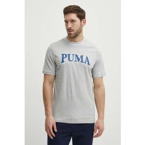 Puma tricou din bumbac SQUAD bărbați, culoarea gri, cu imprimeu, 678967 imagine