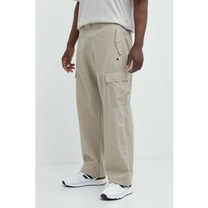 Champion pantaloni de bumbac culoarea bej, cu fason cargo, 220015 imagine