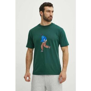 New Balance tricou din bumbac barbati, culoarea verde, cu imprimeu, MT41579NWG imagine