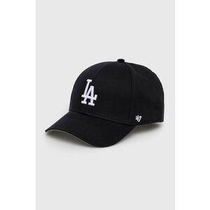 47brand șapcă din bumbac pentru copii MLB Los Angeles Dodgers Raised Basic culoarea albastru marin, cu imprimeu, BRAC12CTP imagine