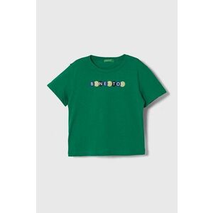 United Colors of Benetton tricou copii culoarea verde, cu imprimeu imagine