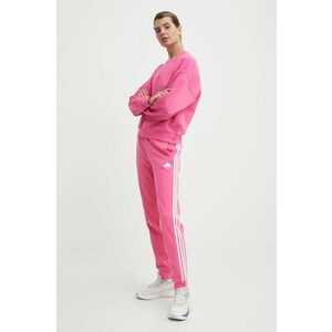 adidas pantaloni de trening culoarea roz, modelator, IS3942 imagine