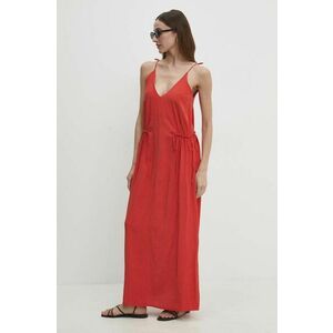Answear Lab rochie culoarea rosu, maxi, evazati imagine
