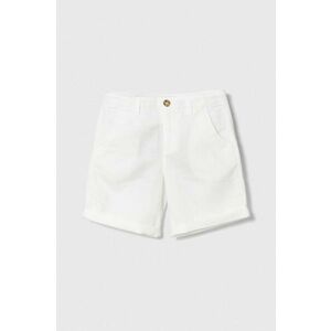 United Colors of Benetton pantaloni scurți de in pentru copii culoarea alb, talie reglabila imagine