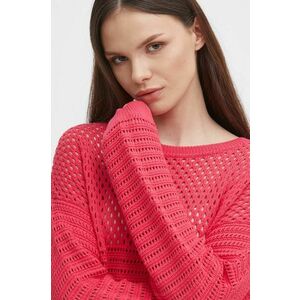 United Colors of Benetton pulover de bumbac culoarea roz, light imagine