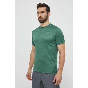 Reebok tricou de antrenament Athlete culoarea verde, neted, 100075604 imagine