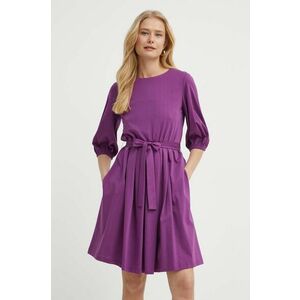 Weekend Max Mara rochie din bumbac culoarea violet, mini, evazați, 2415621072600 2415620000000 imagine