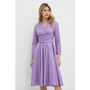 MAX&Co. rochie din bumbac culoarea violet, mini, evazați, 2416221154200 2416220000000 imagine