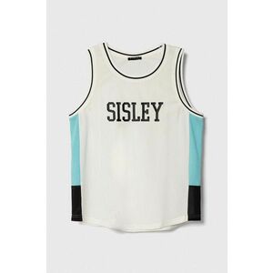 Sisley tricou copii culoarea alb, modelator imagine