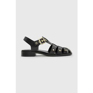 AllSaints sandale de piele Nelly Stud femei, culoarea negru, W028FA imagine
