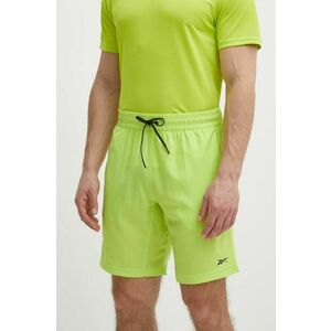 Reebok pantaloni scurți de antrenament Workout Ready culoarea galben, 100076411 imagine