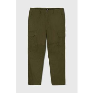 Dickies pantaloni de bumbac culoarea verde, cu fason cargo imagine