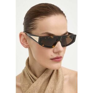 Bottega Veneta ochelari de soare femei, culoarea maro imagine