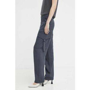 G-Star Raw pantaloni femei, culoarea gri, fason cargo, high waist, D24598-D521 imagine