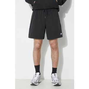 New Balance pantaloni scurti French Terry barbati, culoarea negru, MS41520BK imagine