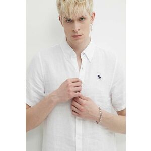 Abercrombie & Fitch camasa de in culoarea alb, cu guler button-down, regular imagine
