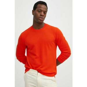 United Colors of Benetton pulover de bumbac culoarea portocaliu, light imagine