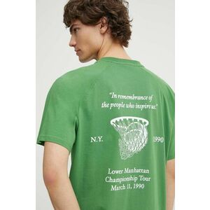 Les Deux tricou din bumbac barbati, culoarea verde, cu imprimeu, LDM101182 imagine