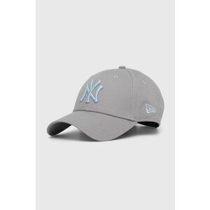 New Era șapcă de baseball din bumbac 9FORTY NEW YORK YANKEES culoarea gri, cu imprimeu, 60503373 imagine